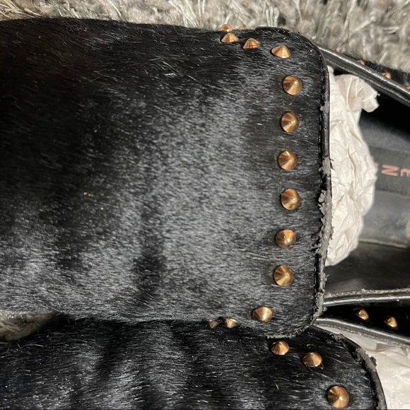 Cow Hair Loafers with Gold studs - Picture 5 of 5